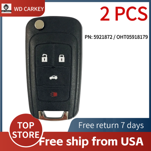 Buick Chevrolet GM 4 Button Flip Key Remote 2010-2021 For OHT01060512